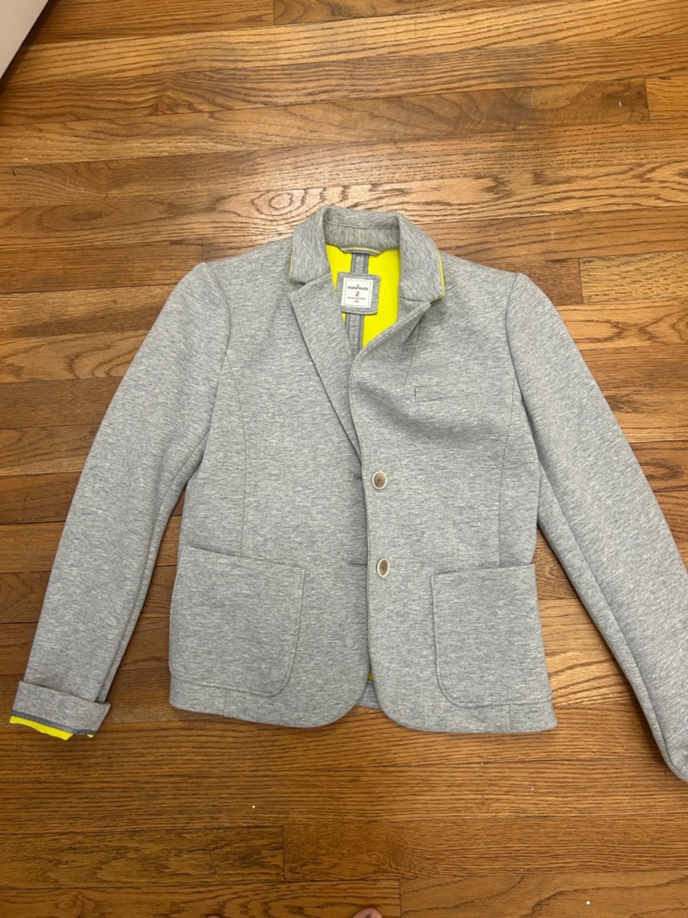 GAP academy blazer Light Gray jersey  Blazer with Yellow Trim